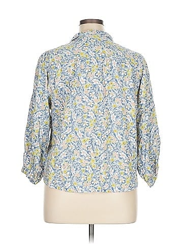 LC Lauren Conrad 3/4 Sleeve Button-Down Shirt (view 2)