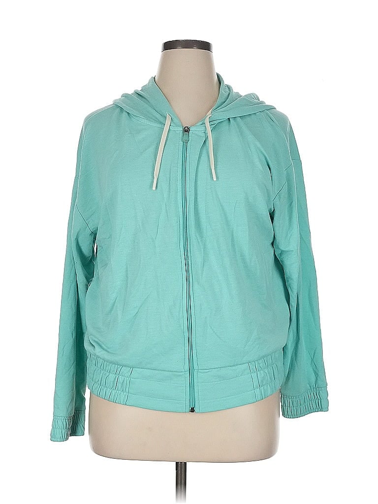 Pre-owned Tek Gear Zip Up Hoodie In Blue