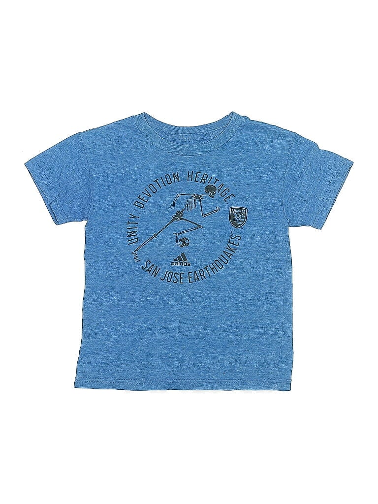 Click to view more detailed imagery on our partner's website Pre-owned Adidas Originals Kids' Short Sleeve T-shirt In Blue