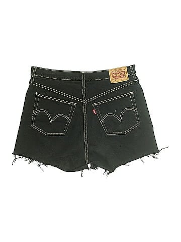 Levi's Green Black Denim Shorts Size 29 waist