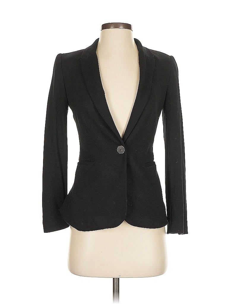 Pre-owned Zara Basic Blazer Jacket In Black