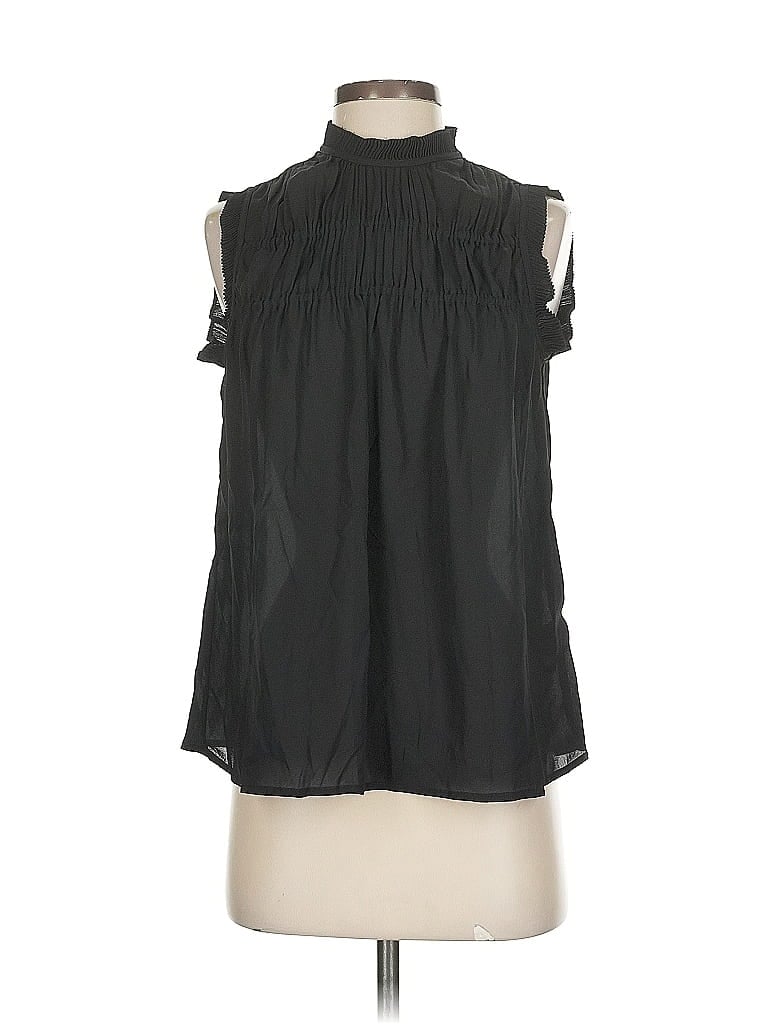Pre-owned Max Studio Sleeveless Blouse In Black