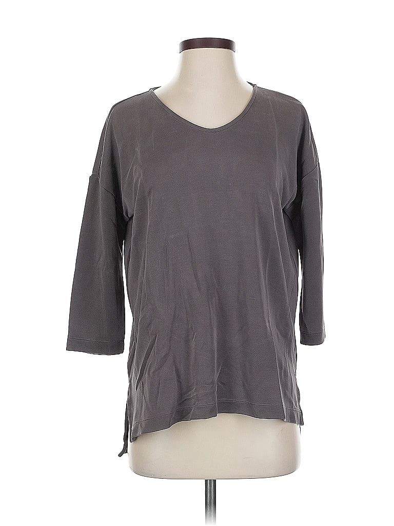 Pre-owned Purejill 3/4 Sleeve T-shirt In Gray