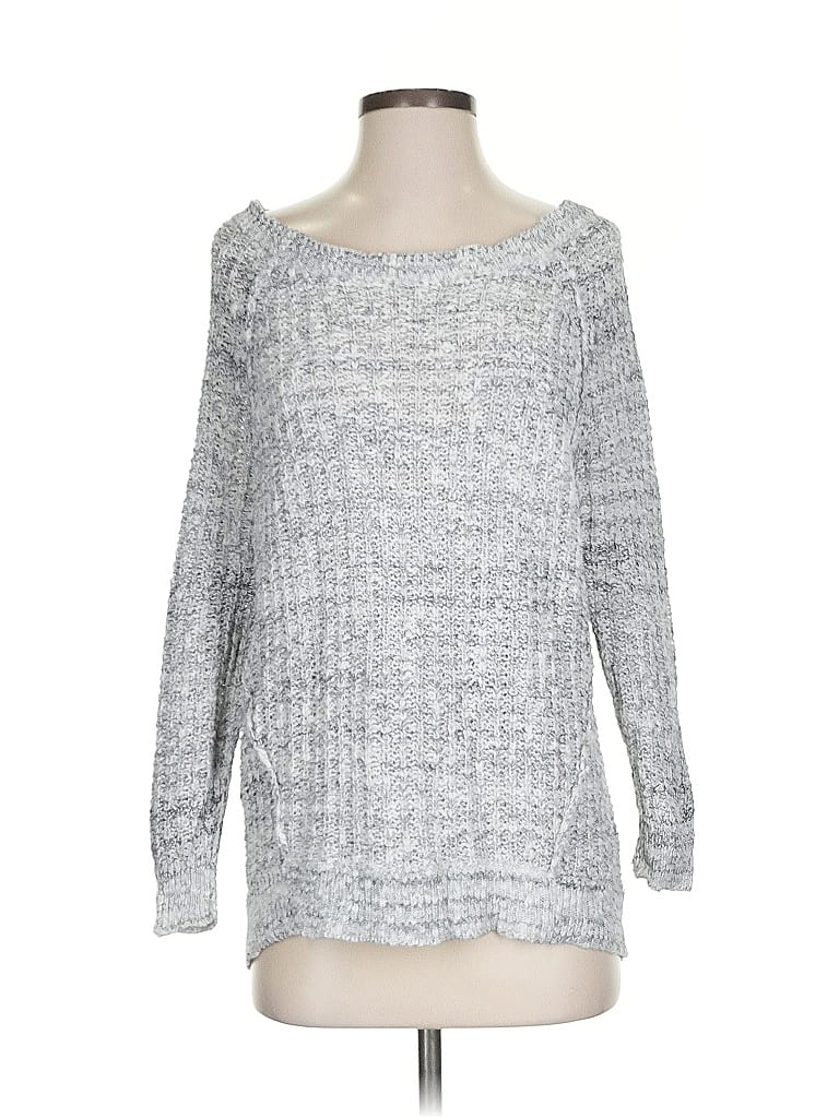 Free People Tweed Silver Gray Pullover Sweater Size S - photo 1