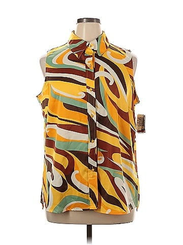 Bar III Sleeveless Button-Down Shirt (view 1)