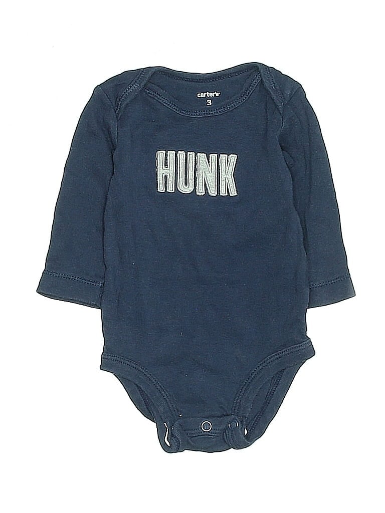 Click to view more detailed imagery on our partner's website Pre-owned Carter's Babies' Long Sleeve Onesie In Blue