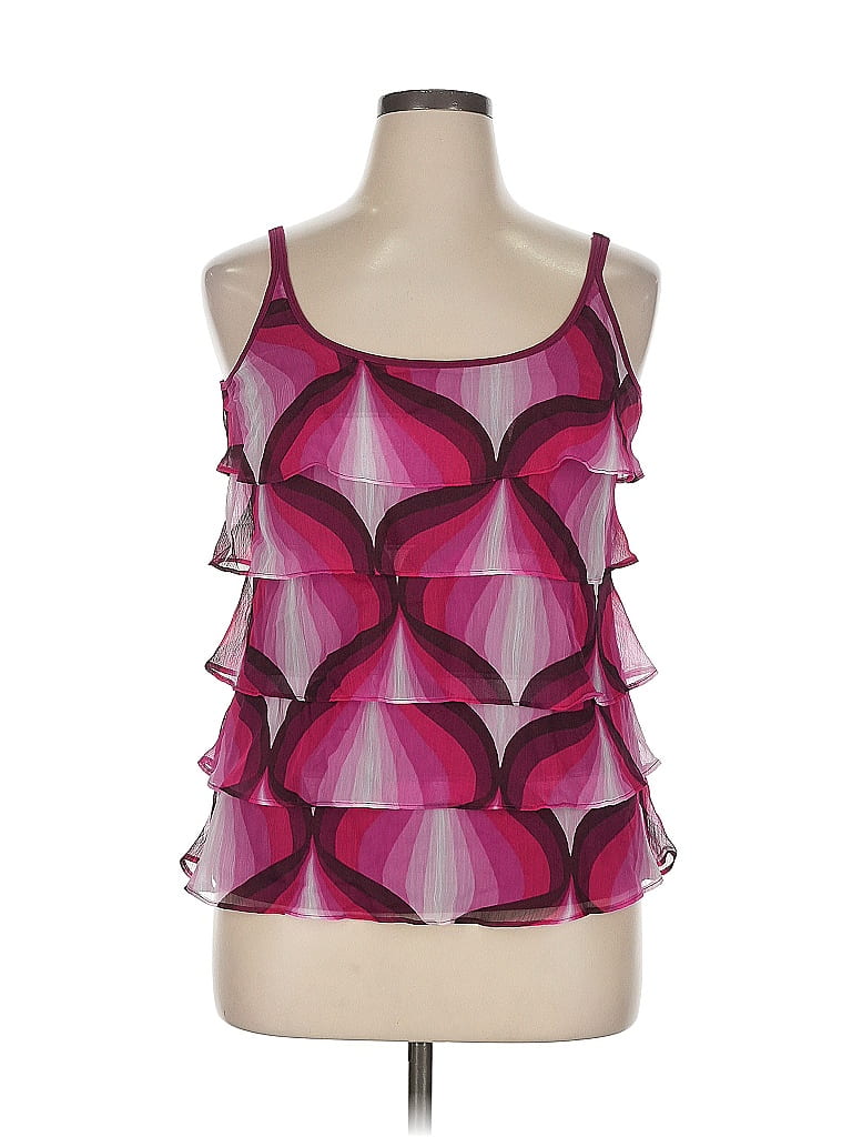 Pre-owned Ny & C Tank Top Pink Halter Neckline Tops