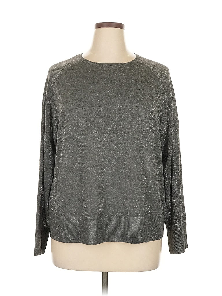 Pre-owned H&m Pullover Sweater In Gray