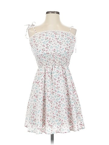 For Love & Lemons Floral White Casual Dress Size S