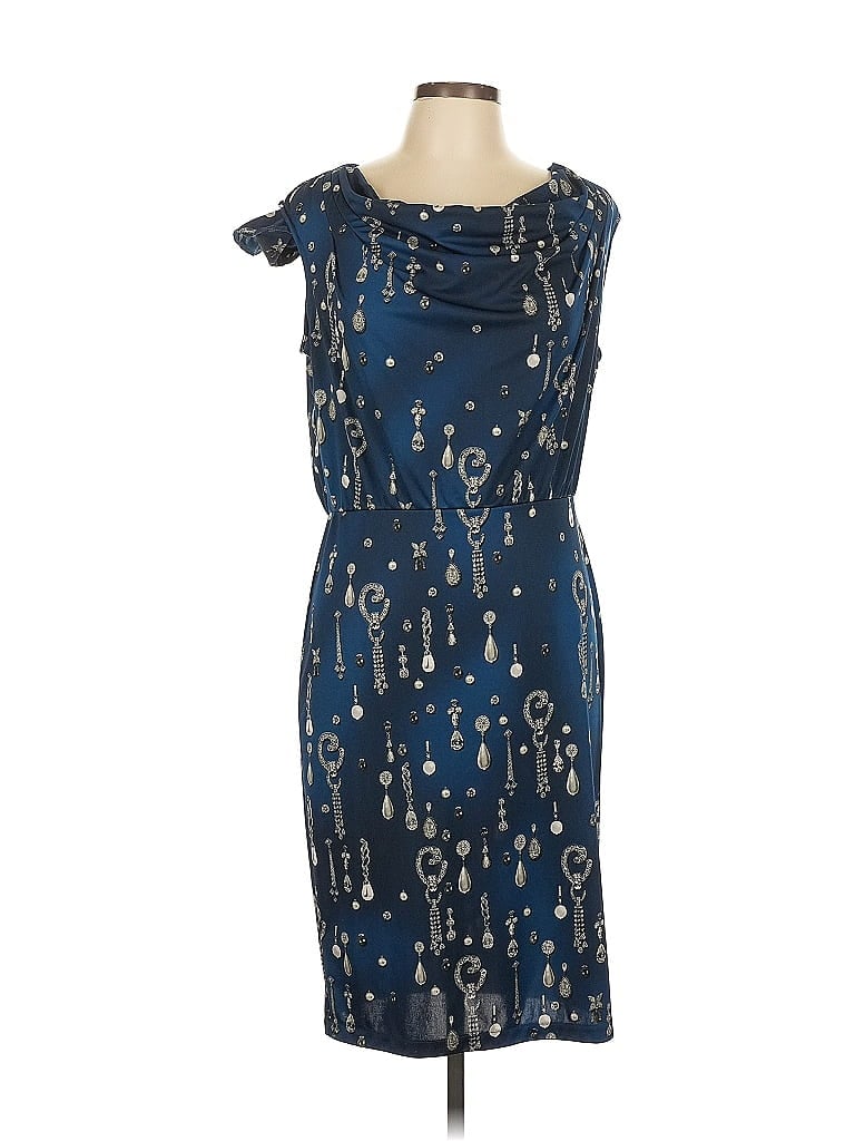 Click to view more detailed imagery on our partner's website Pre-owned Carmen Marc Valvo Cocktail Dress In Blue