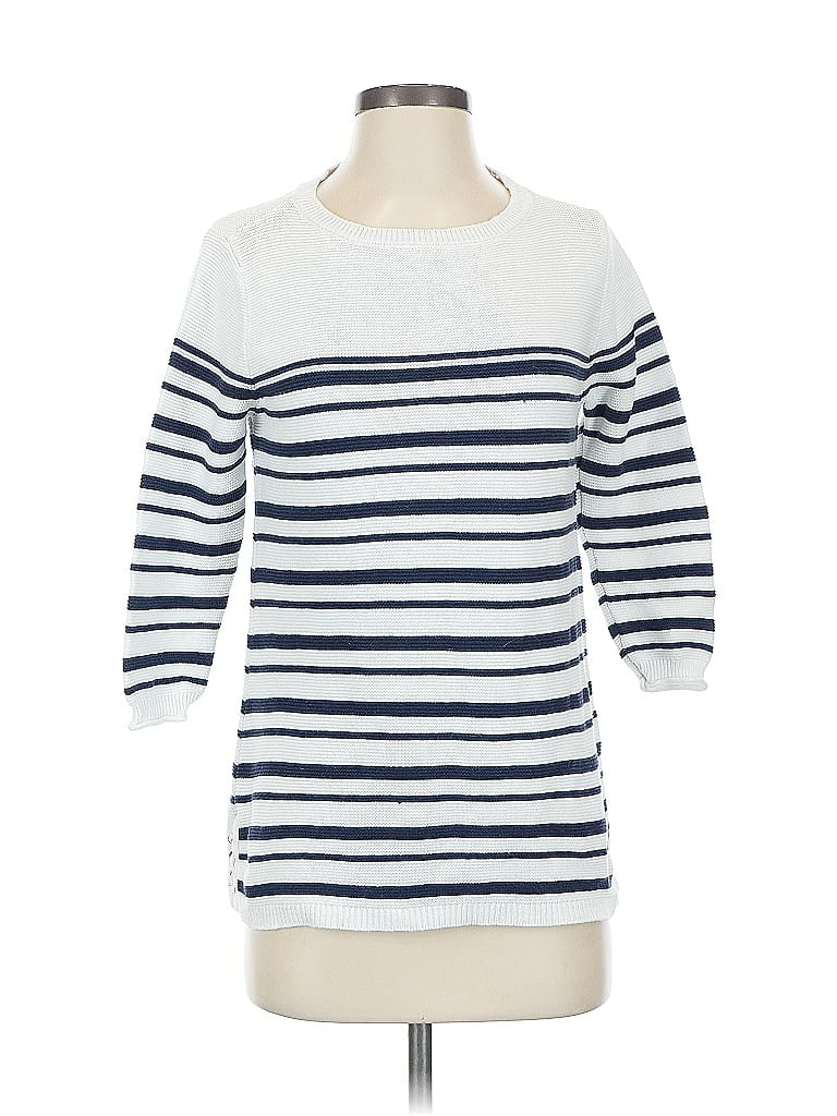 Pre-owned Karen Scott Pullover Sweater In White