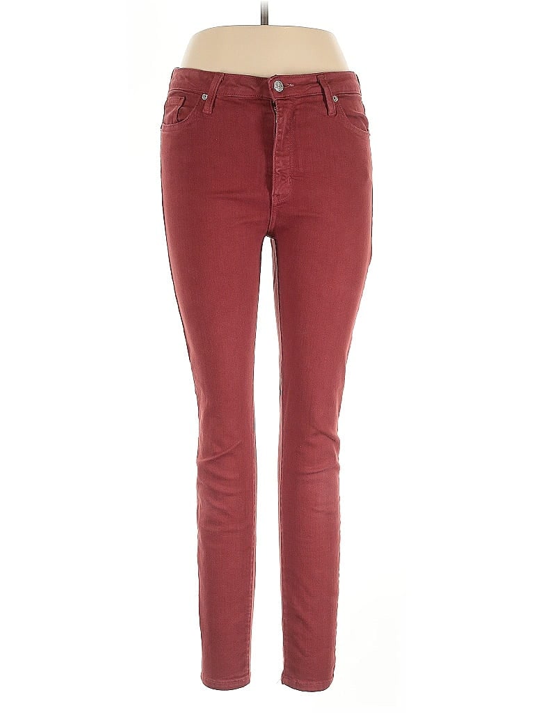 Pre-owned Just Usa Jeans In Burgundy