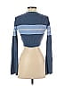 Shein 100% Polyester Color Block Blue Pullover Sweater Size 4 - photo 2