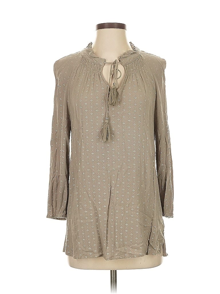Click to view more detailed imagery on our partner's website Pre-owned Tribal 3/4 Sleeve Blouse In Gray