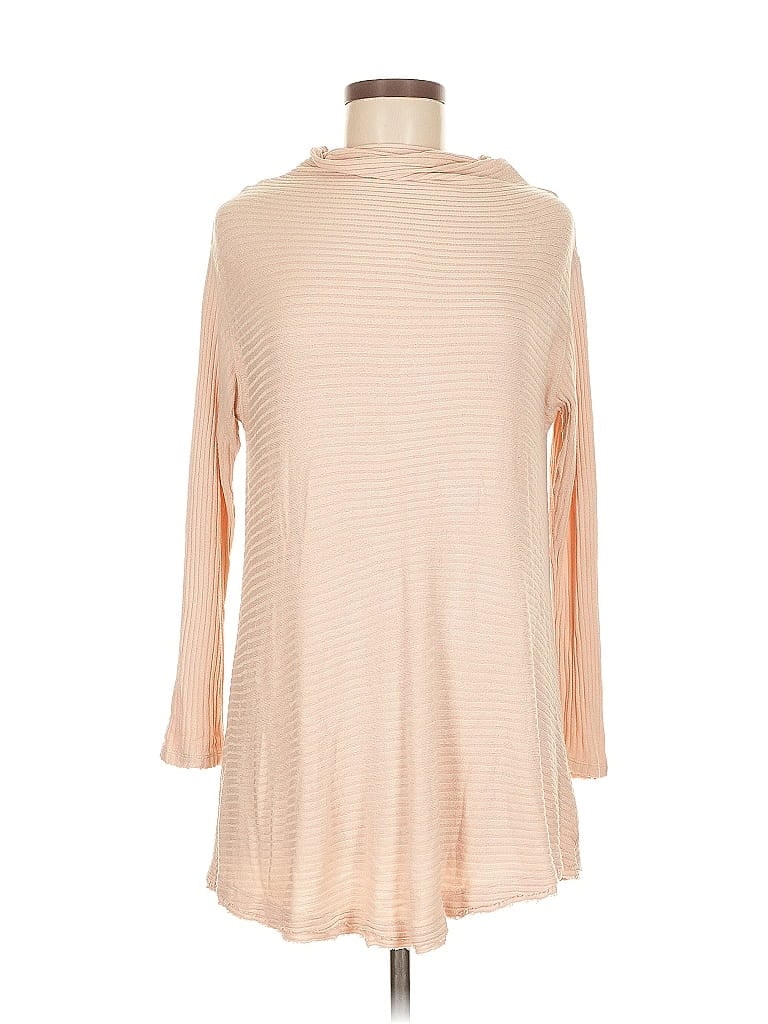 Pre-owned We The Free 3/4 Sleeve Top Tan Cowl Neck Tops In Brown