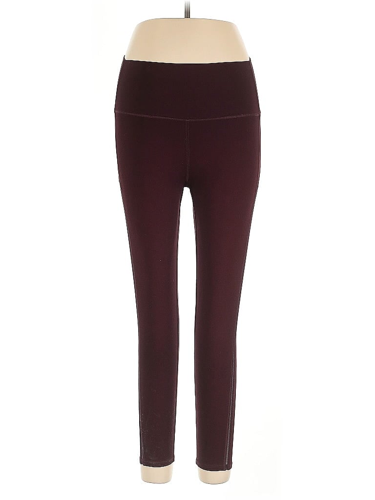 Pre-owned Aerie Active Pants In Burgundy