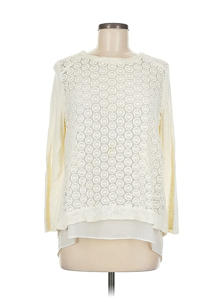 Pre-owned Lucky Brand Pullover Sweater In White