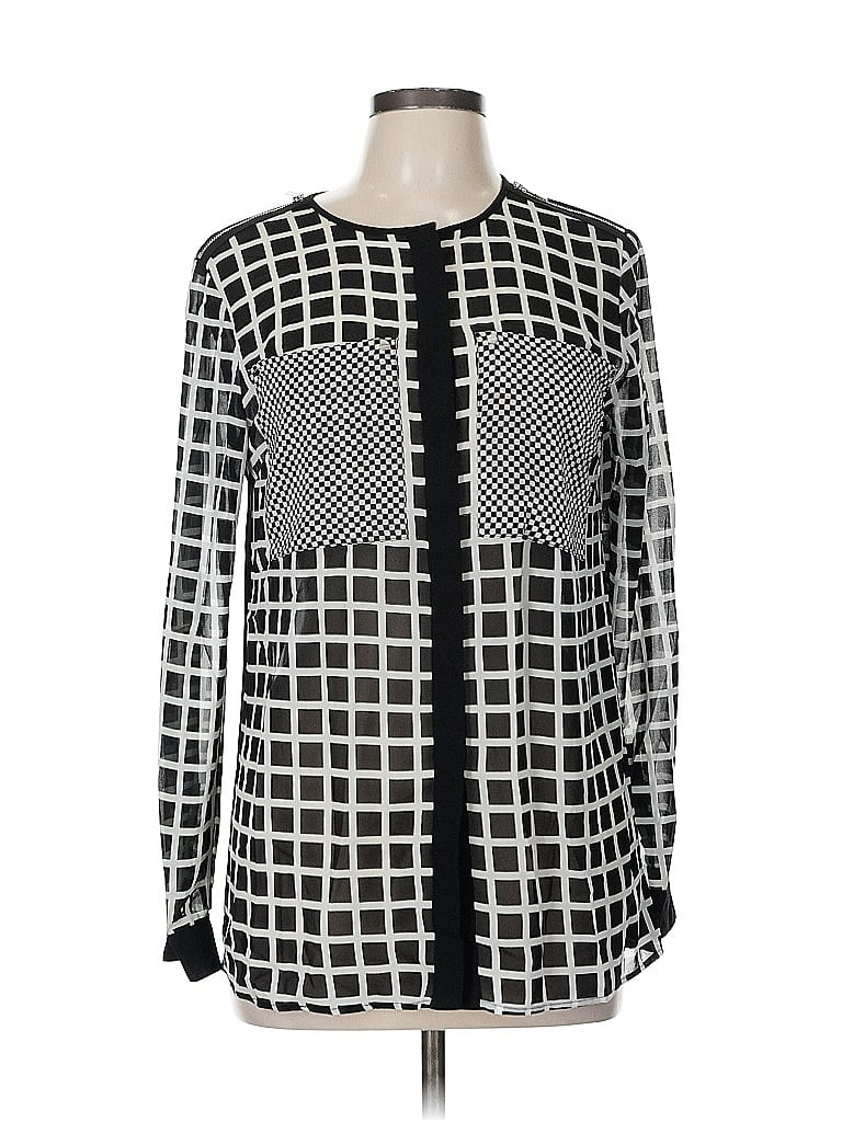 Pre-owned Michael Michael Kors Long Sleeve Blouse In Black
