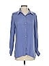 Chico's Design Blue Long Sleeve Silk Top Size Sm (0) - photo 1