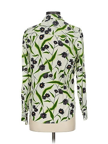 Equipment Long Sleeve Silk Top (view 2)