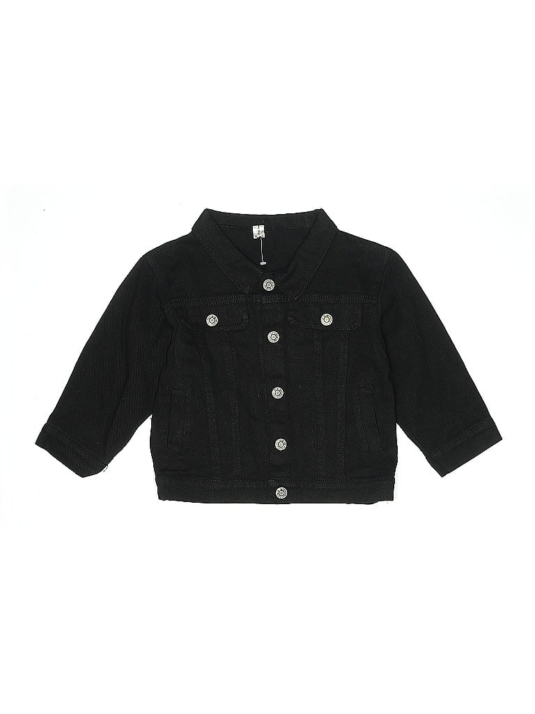 Pre-owned Assorted Brands Kids' Denim Jacket In Black
