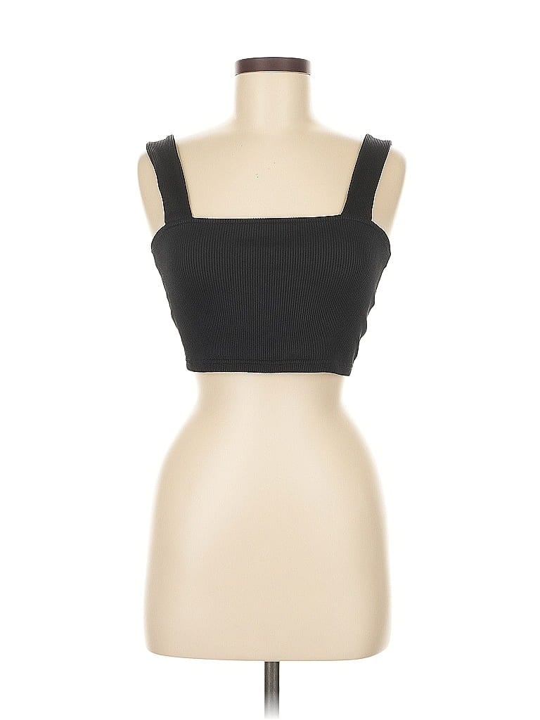 Pre-owned Divided By H&m Sleeveless Top Black Sweetheart Neckline Tops