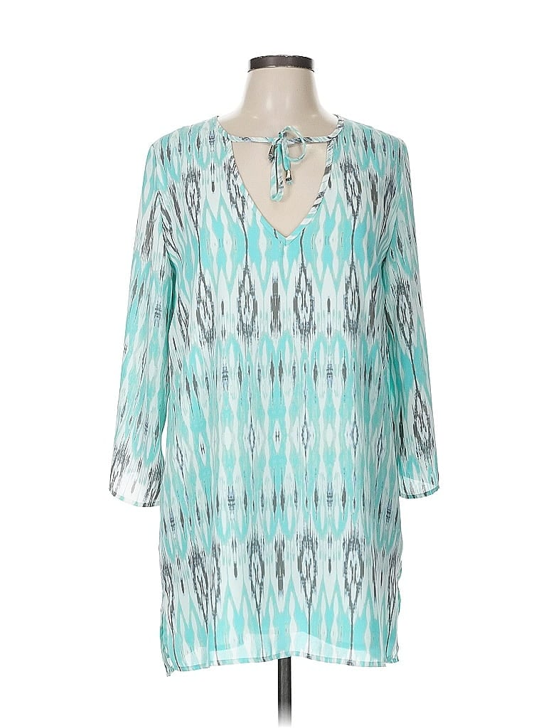 Pre-owned Olivaceous 3/4 Sleeve Blouse In Blue