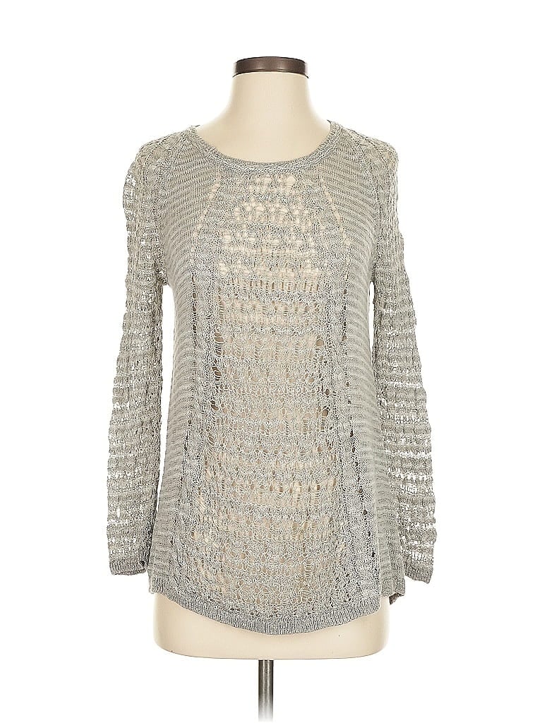 Pre-owned Lucky Brand Pullover Sweater In Gray