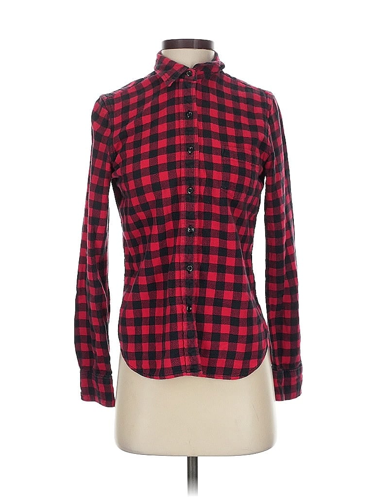 Denim & Supply Ralph Lauren Plaid Red Long Sleeve Blouse Size S - photo 1