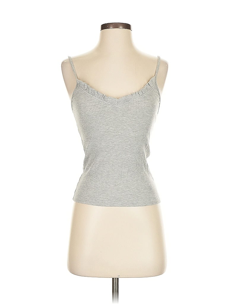 Pre-owned Caara Sleeveless Top Gray Sweetheart Neckline Tops