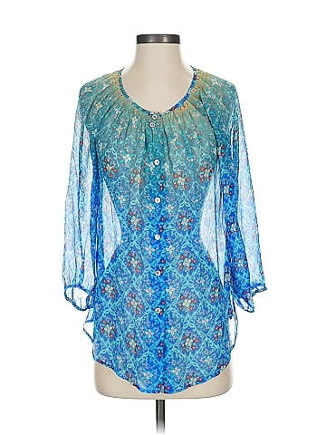 Sundance 3/4 Sleeve Silk Top (view 1)