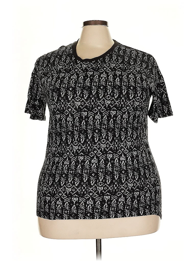 Pre-owned Lularoe Short Sleeve Top Black Keyhole Neckline Tops