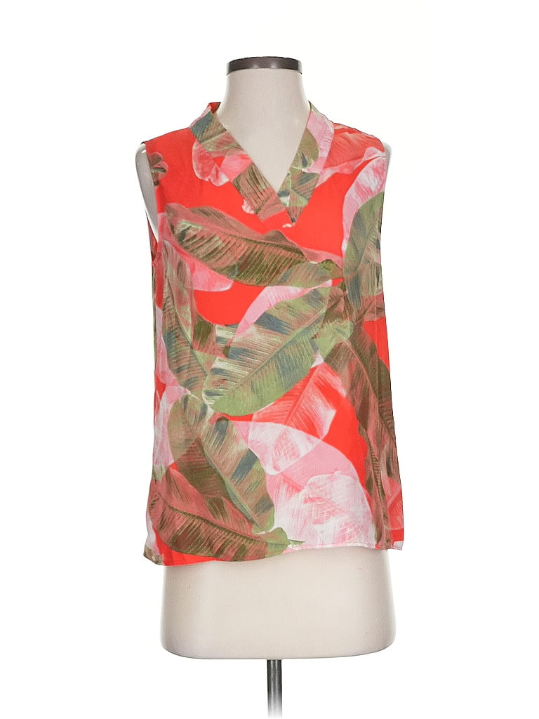 Click to view more detailed imagery on our partner's website Pre-owned Tahari By Asl Sleeveless Blouse In Orange