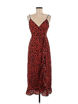 Nicole by Nicole Miller 100% Polyester Animal Print Brown Cocktail Dress Size 12