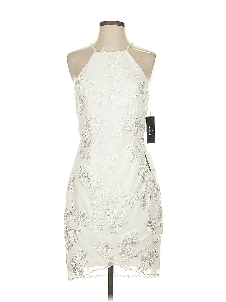 Robe Cocktail Lulus à Sequins Dos Zippé - Taille S Couleur Beige Rose Pâle - Occasion Très Bon état