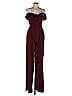 Black Halo Solid Burgundy Jumpsuit Size 10 - photo 1