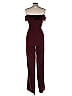 Black Halo Solid Burgundy Jumpsuit Size 10 - photo 2