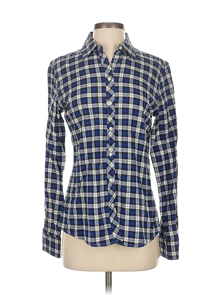 Pre-owned Banana Republic Long Sleeve Button Down Shirt In Blue