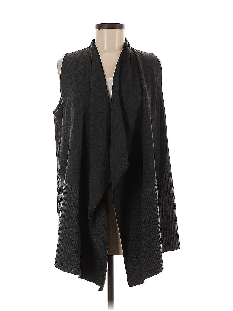 Pre-owned Lafayette 148 Tuxedo Vest In Gray