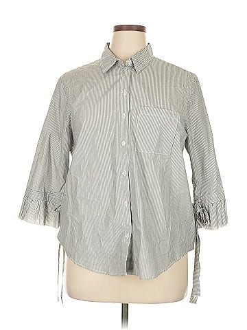 Velvet Heart 3/4 Sleeve Button-Down Shirt (view 1)