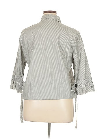 Velvet Heart 3/4 Sleeve Button-Down Shirt (view 2)