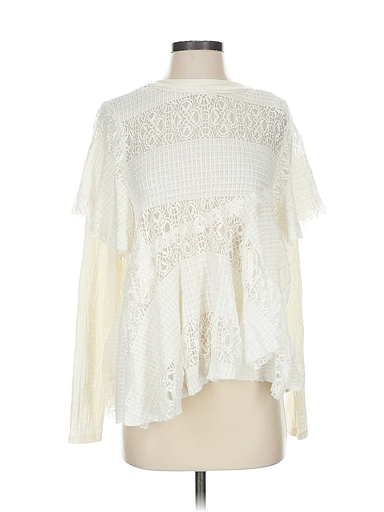 Free People Ivory 3/4 Sleeve Blouse Size XS - photo 1