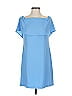 Charles Henry Solid Blue Casual Dress Size XS - photo 1