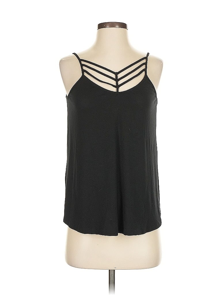 Pre-owned Express One Eleven Tank Top Black Halter Neckline Tops