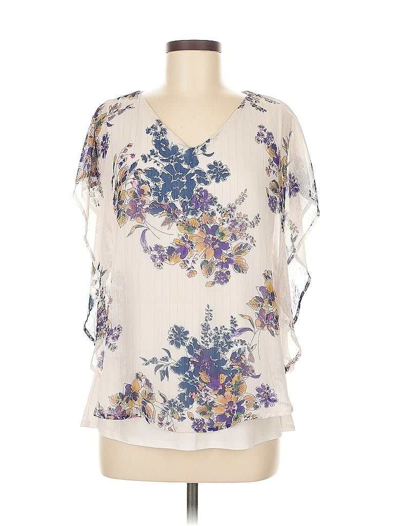 Pre-owned C Established 1946 3/4 Sleeve Blouse In White