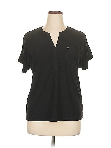 Anne Klein Short Sleeve Blouse (view 1)