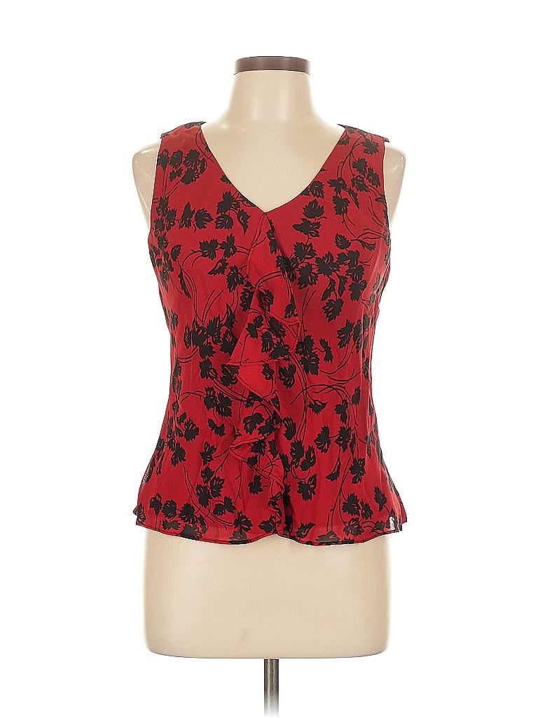Click to view more detailed imagery on our partner's website Pre-owned Donna Ricco Sleeveless Blouse In Red