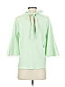 Tibi Green 3/4 Sleeve Top Size XS - photo 2