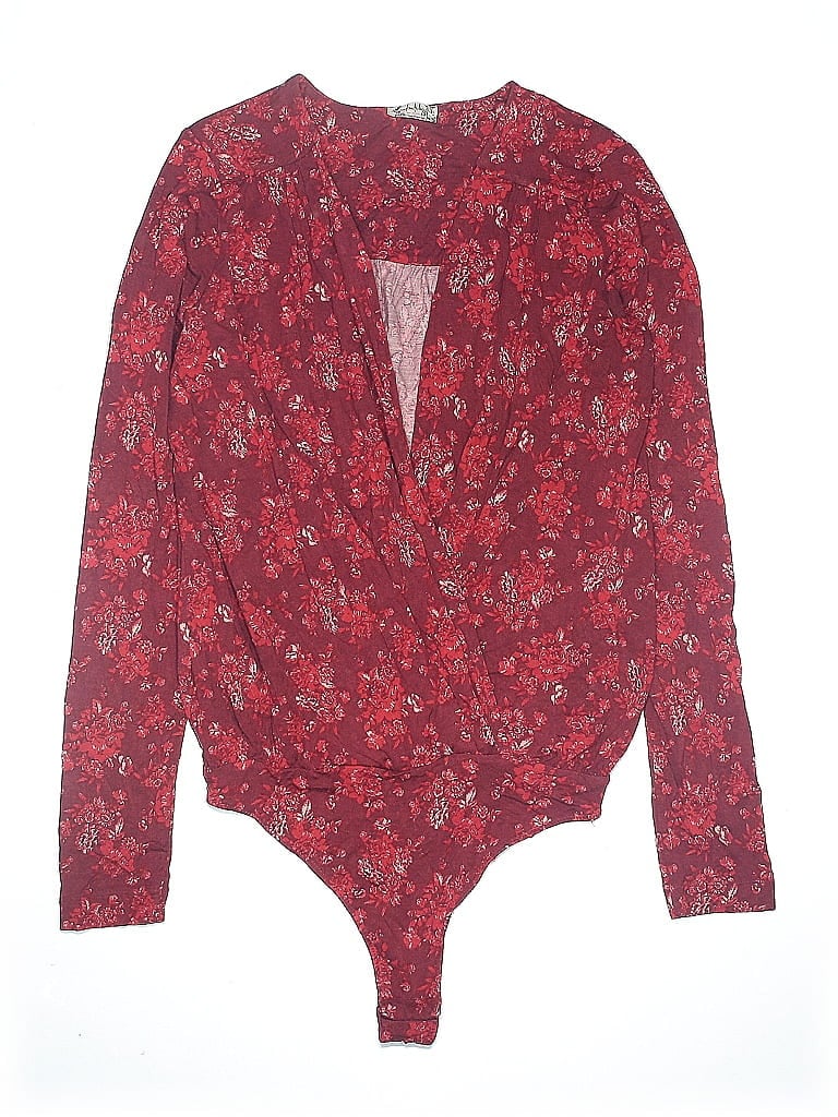 INTIMATELY BY FREE PEOPLE Pre-owned Bodysuit In Burgundy