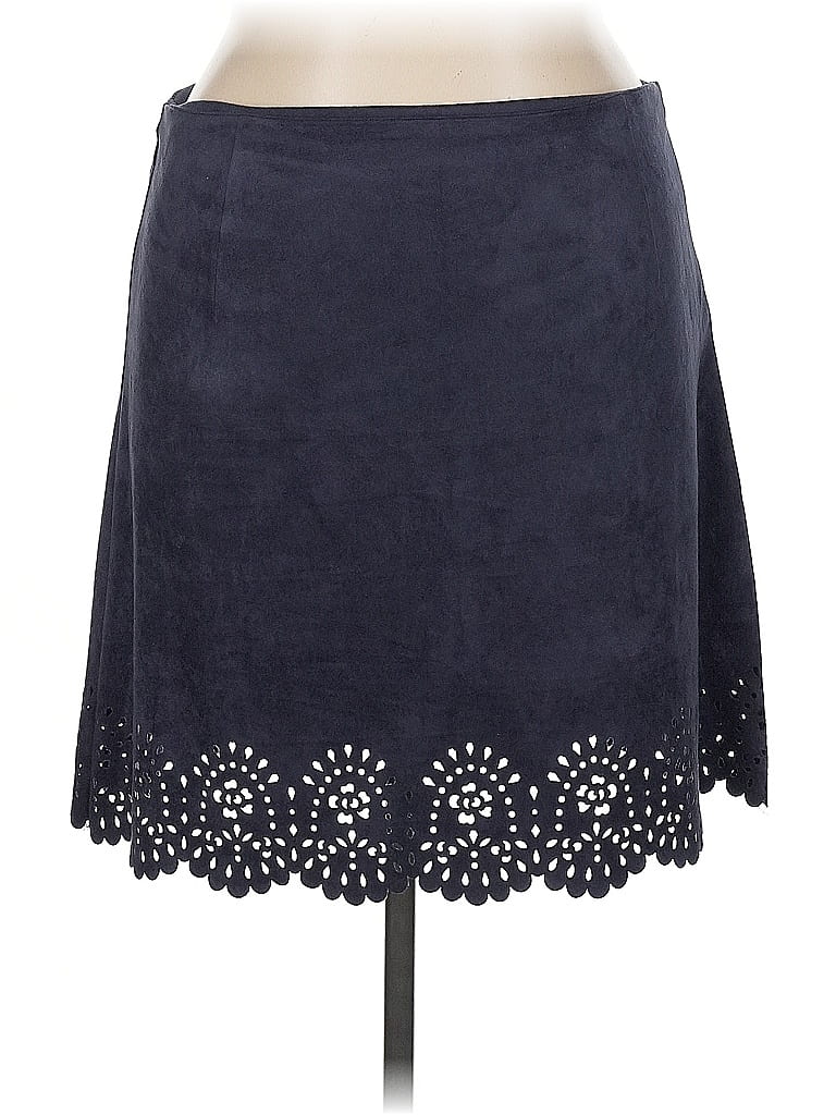 Skies Are Blue Casual Skirt In Blue